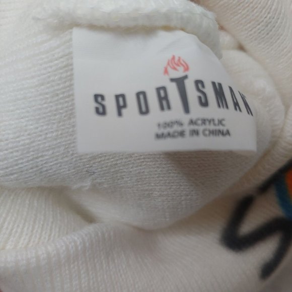 Chicago Bears Airbrushed Beanie Hat White Ribbed Winter Sportsman Boggin - Picture 3 of 5